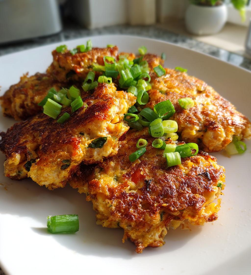 cheesy chicken fritters