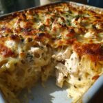 chicken alfredo spaghetti squash casserole