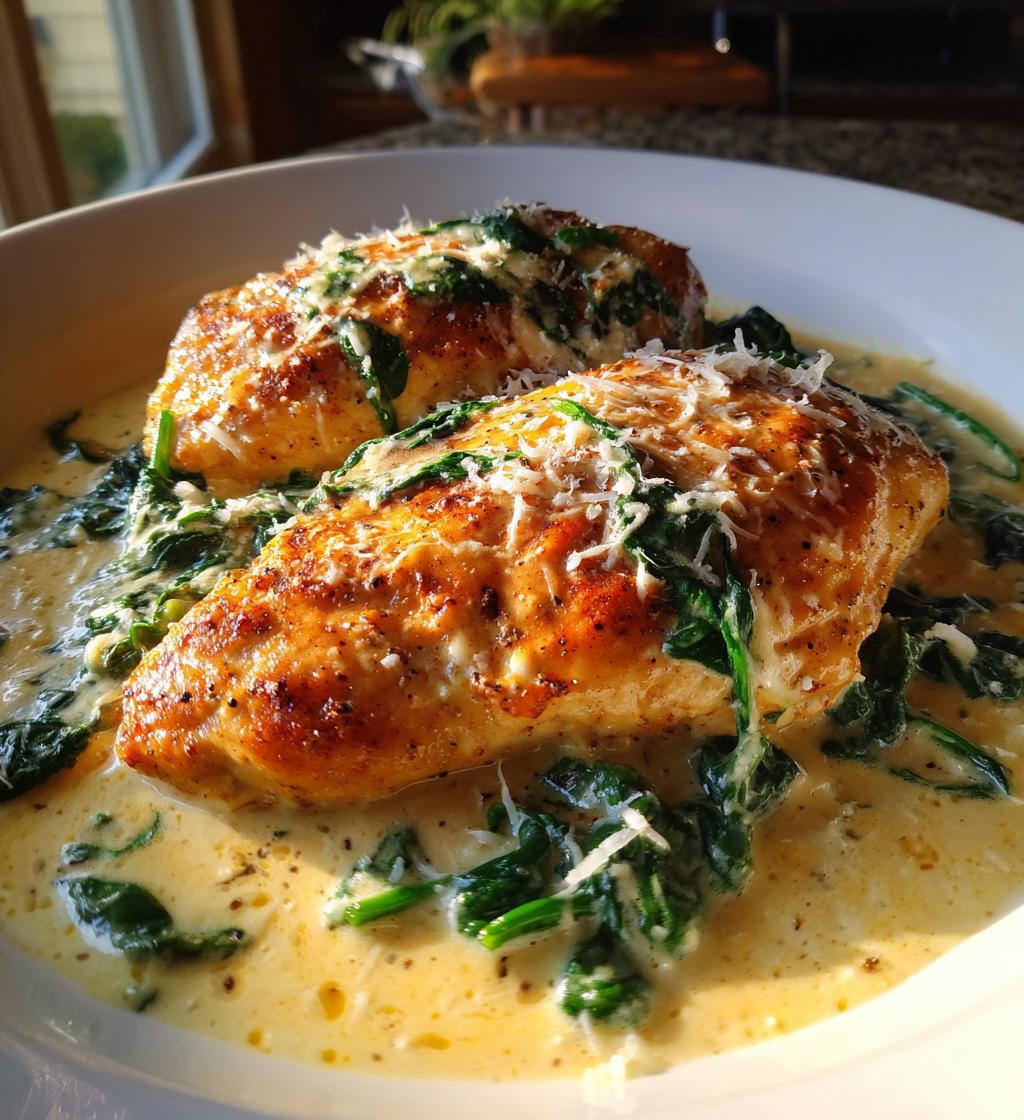 chicken florentine style - detail 1