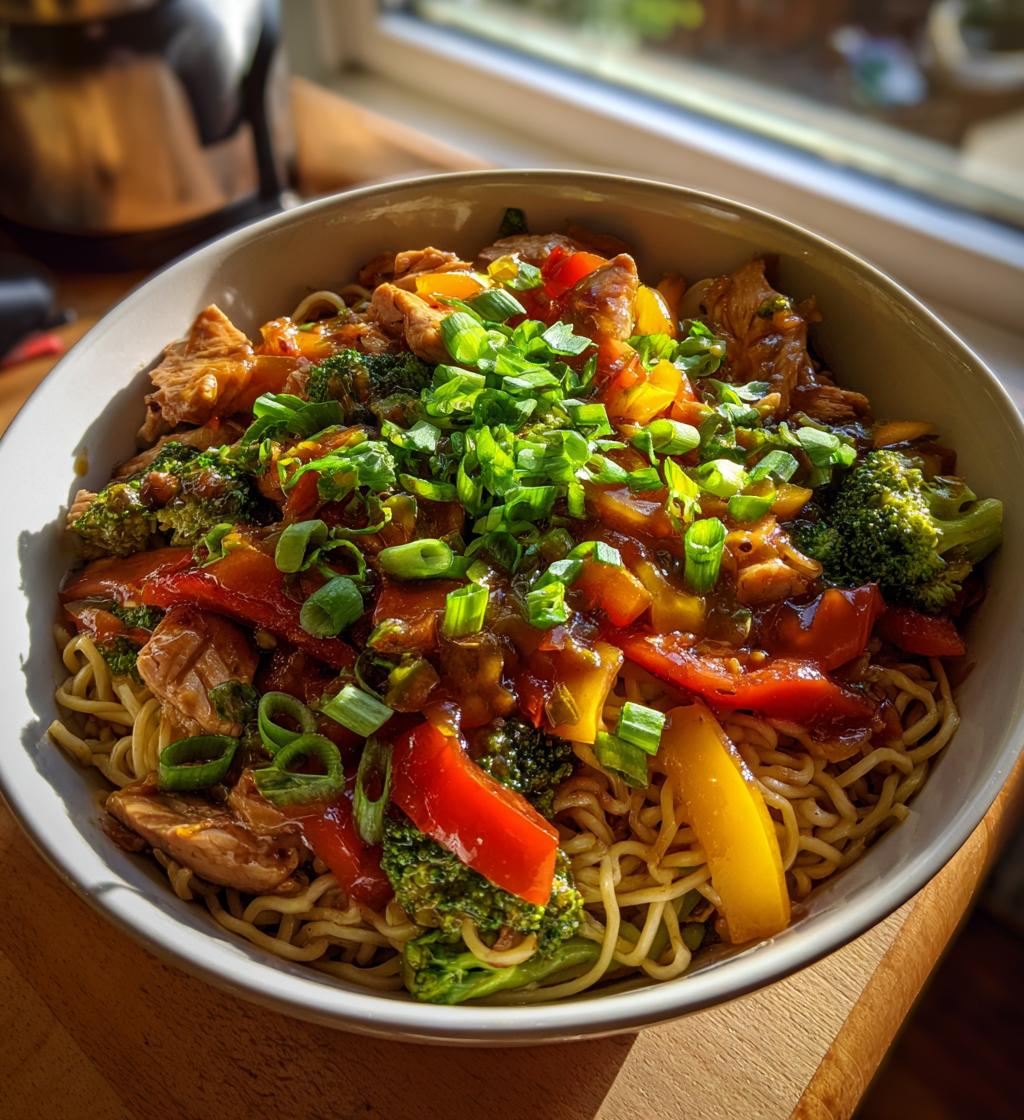 chicken ramen stir fry - detail 1
