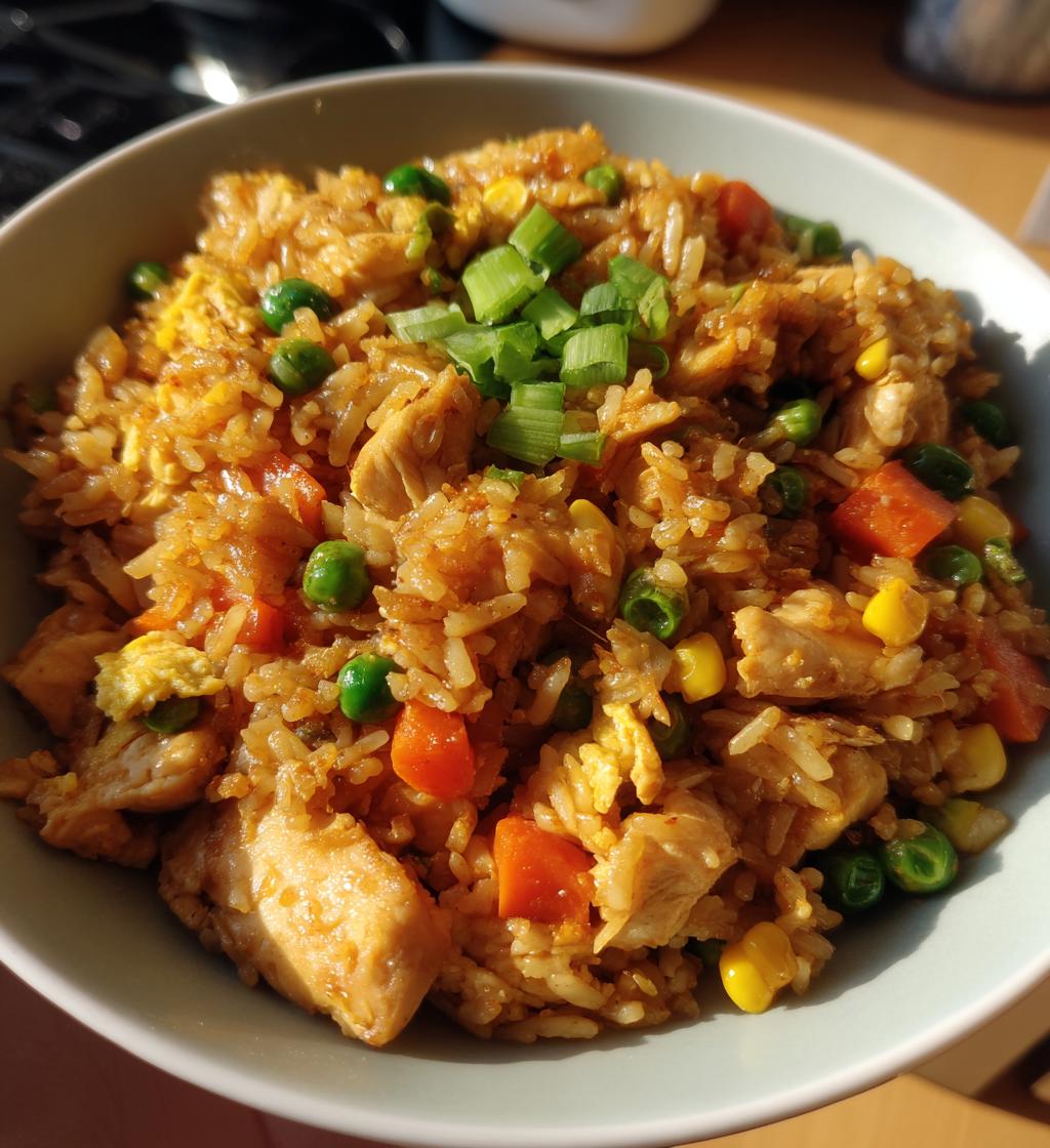 chinese chicken fried rice recipe - detail 1