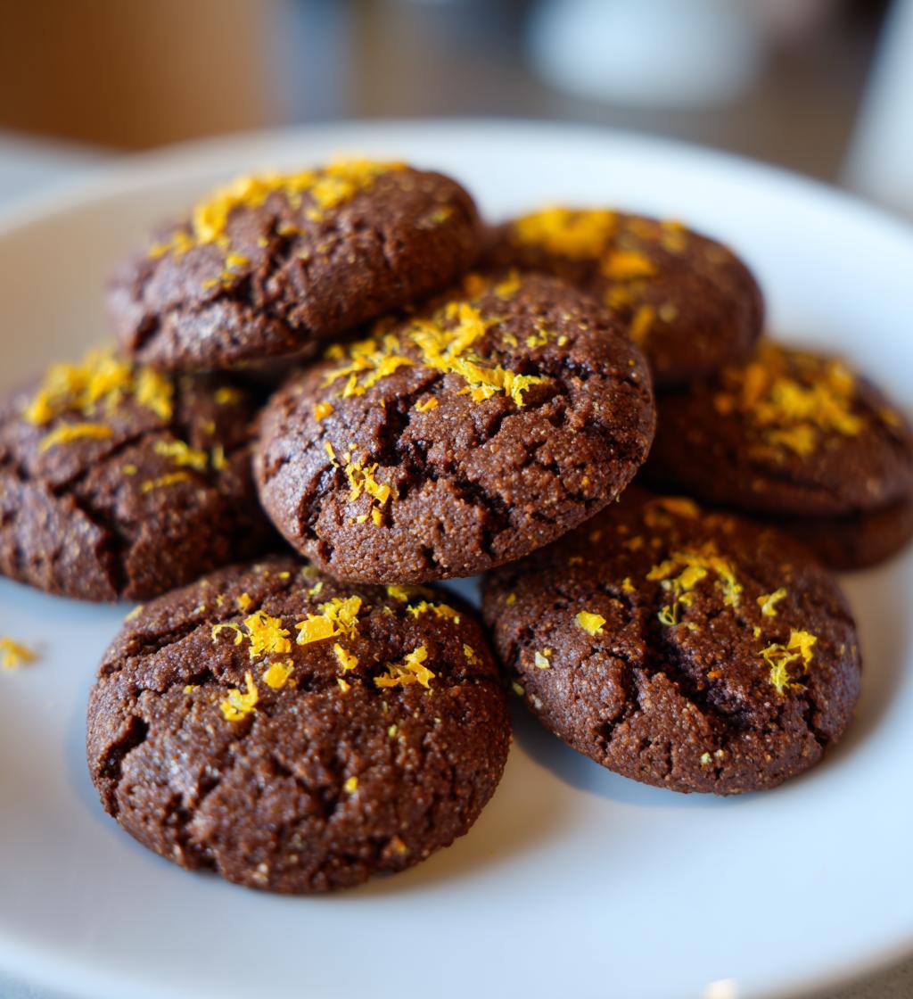 chocolate orange shortbread cookies - detail 1