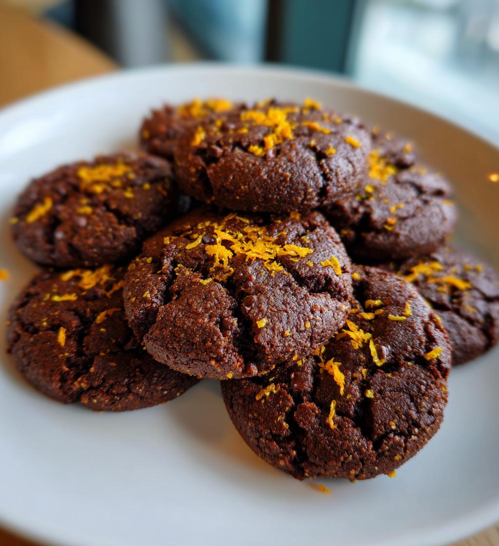 chocolate orange shortbread cookies