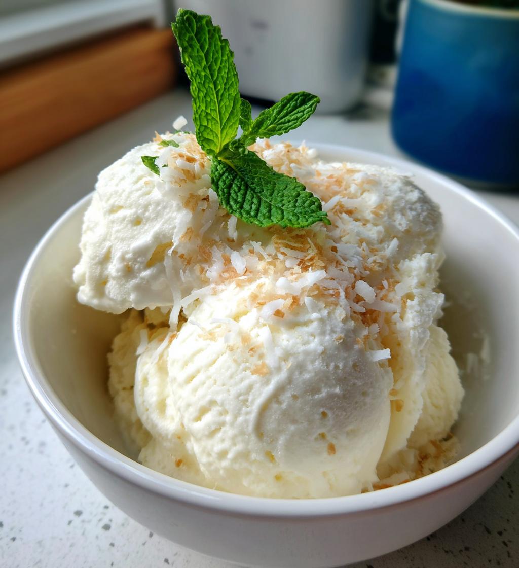 coconut milk ice cream - detail 1