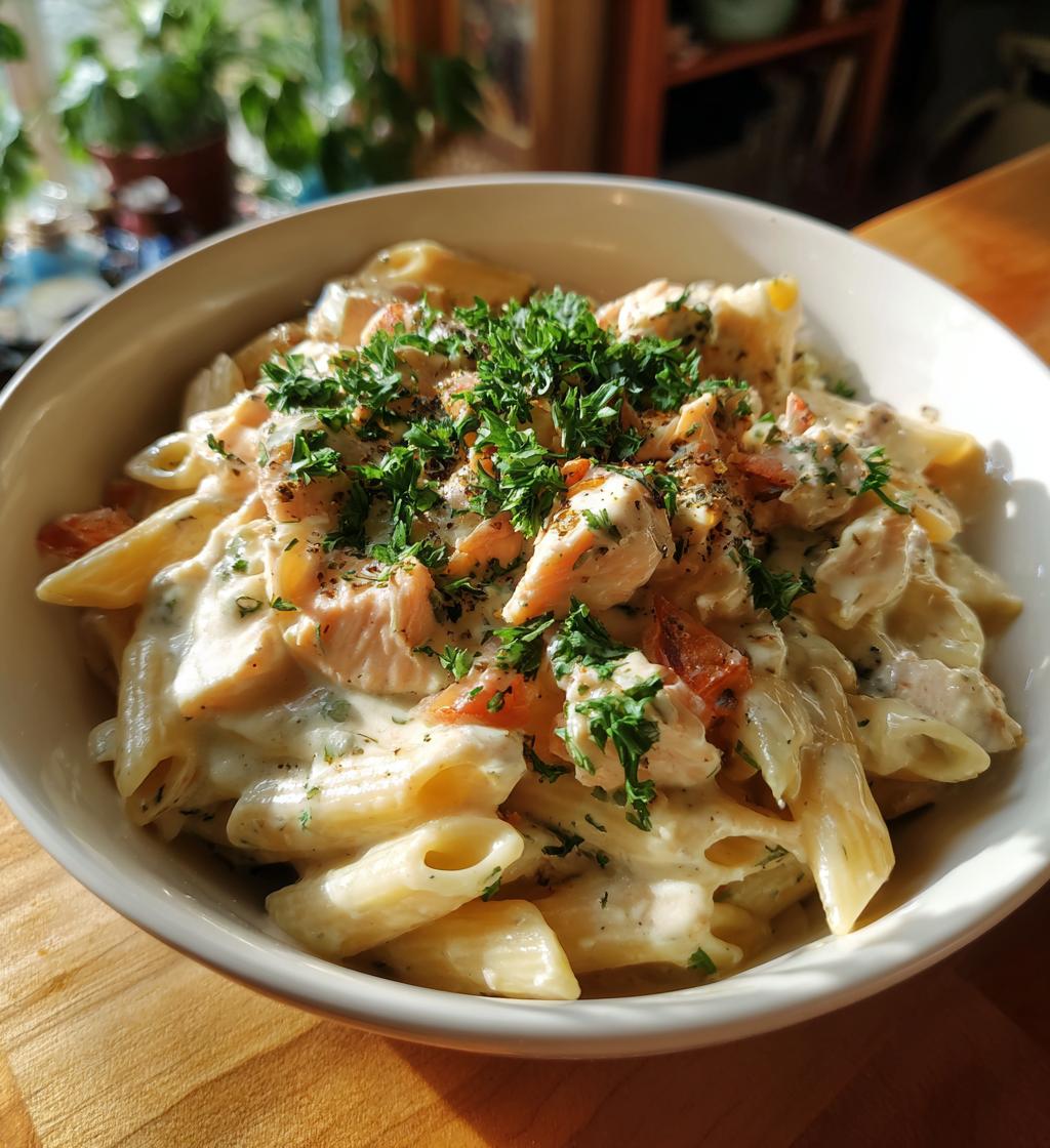 creamy boursin chicken pasta - detail 1