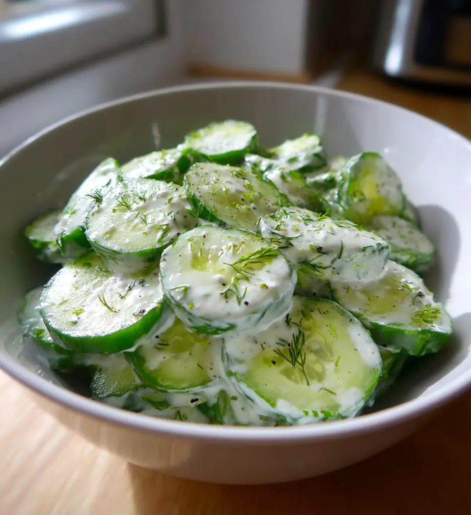 creamy cucumber salad recipe