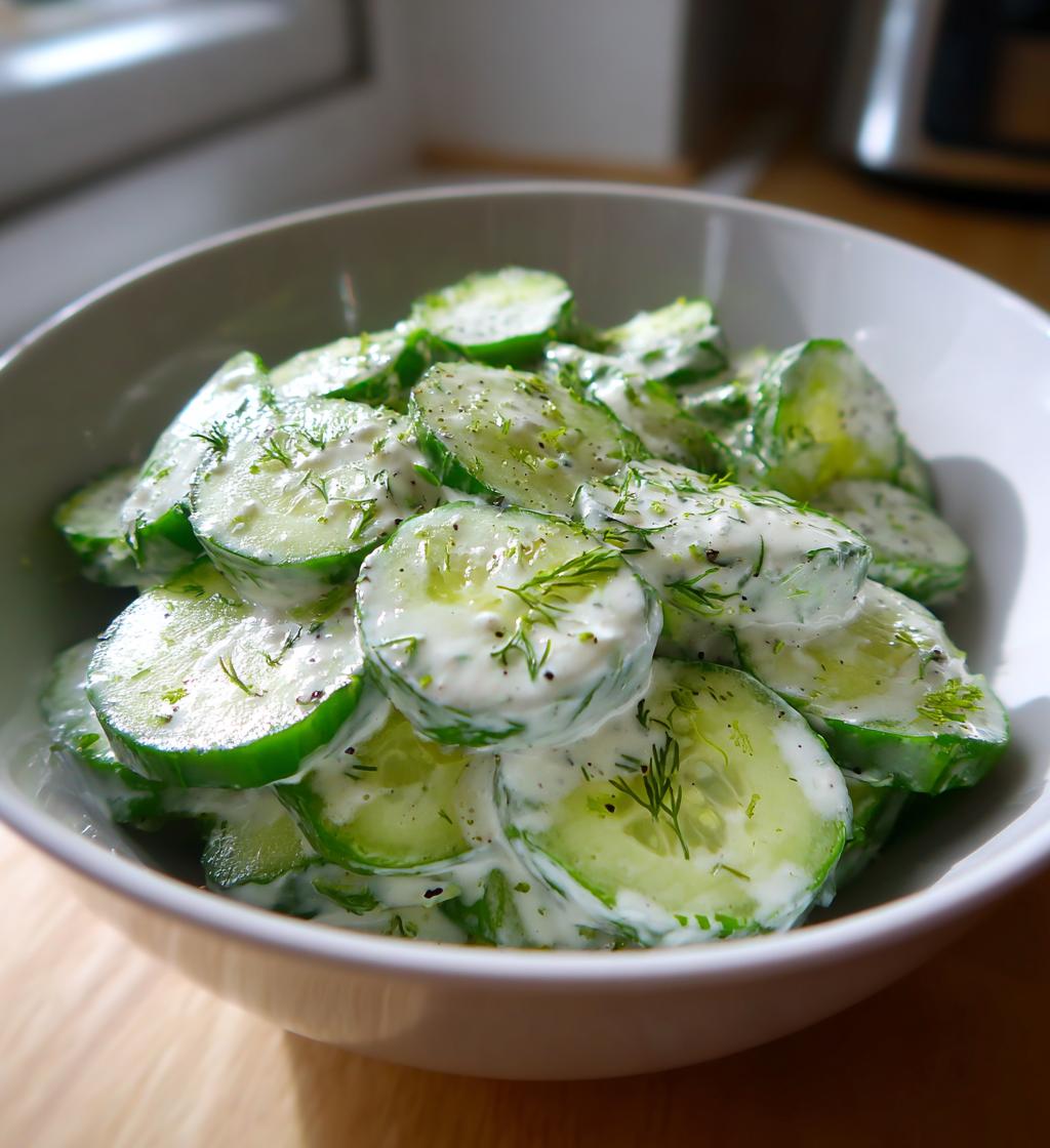 creamy cucumber salad recipe