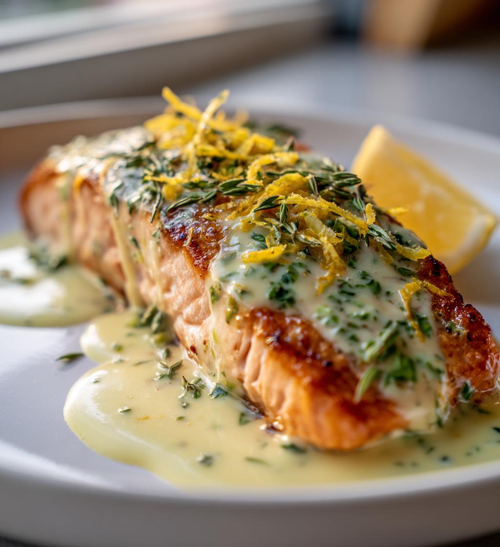creamy lemon herb salmon