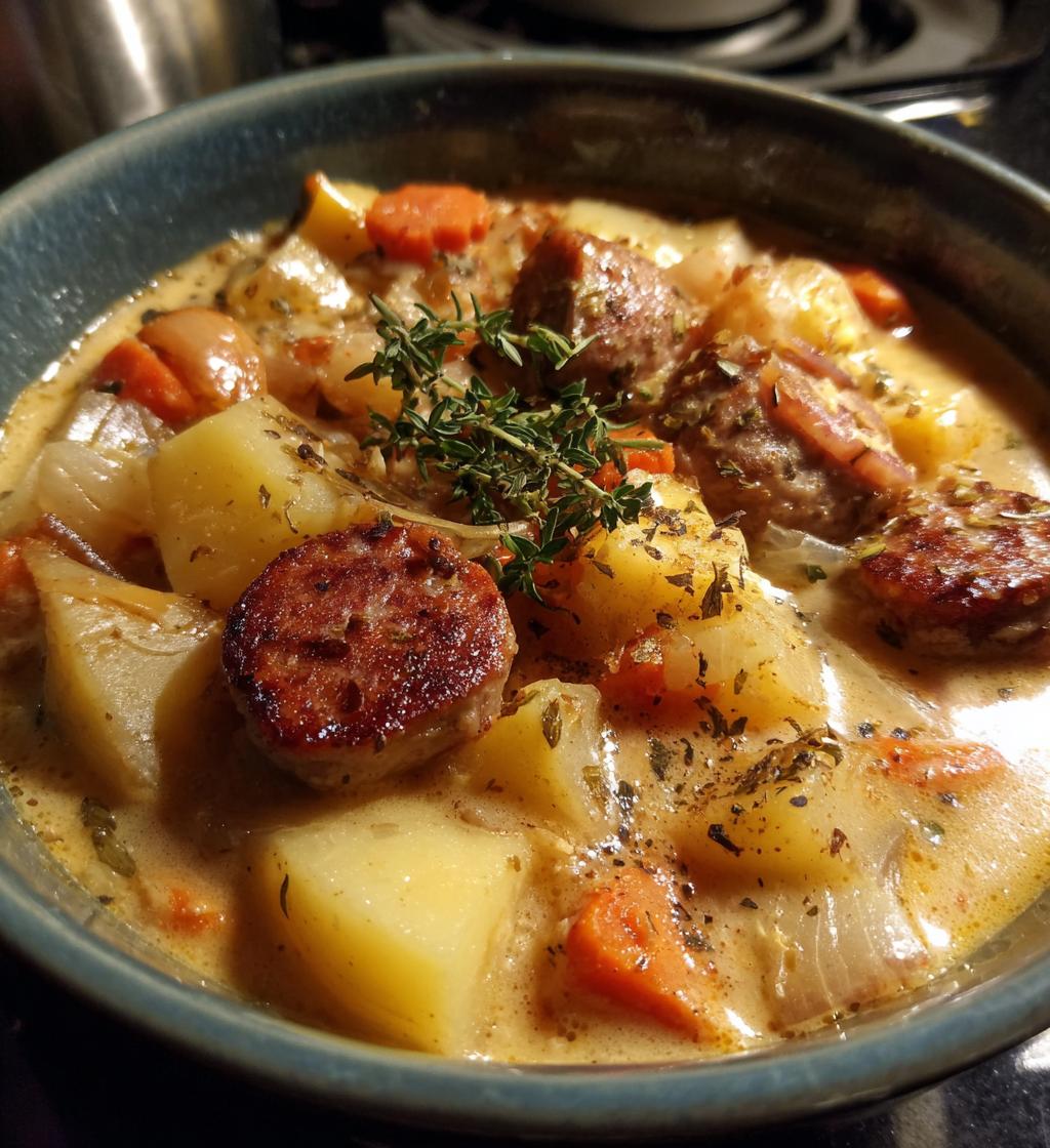 creamy sausage and potato soup
