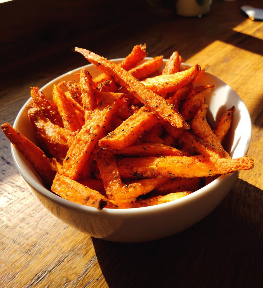 crispy oven baked sweet potato fries - detail 1