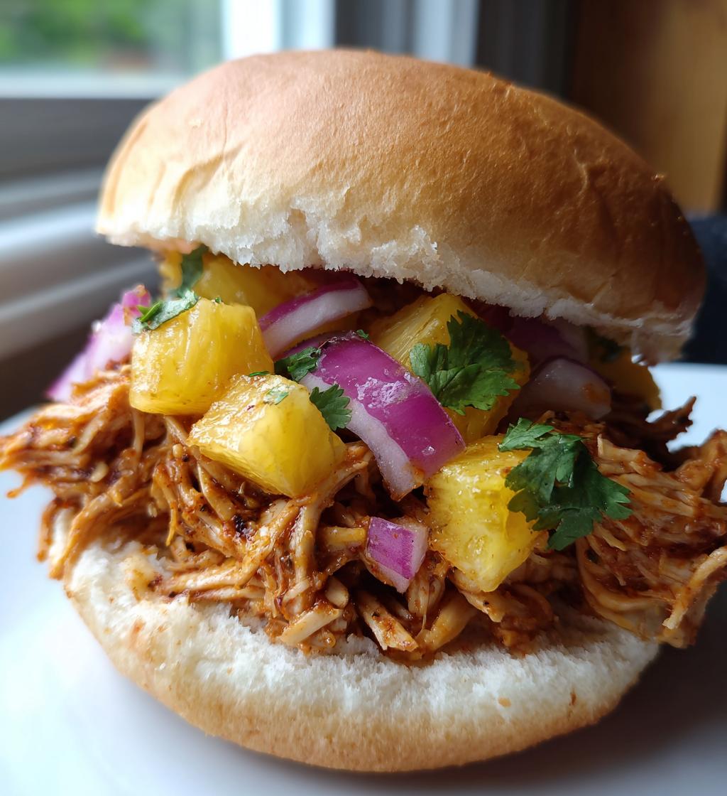 crock pot hawaiian chicken sandwiches