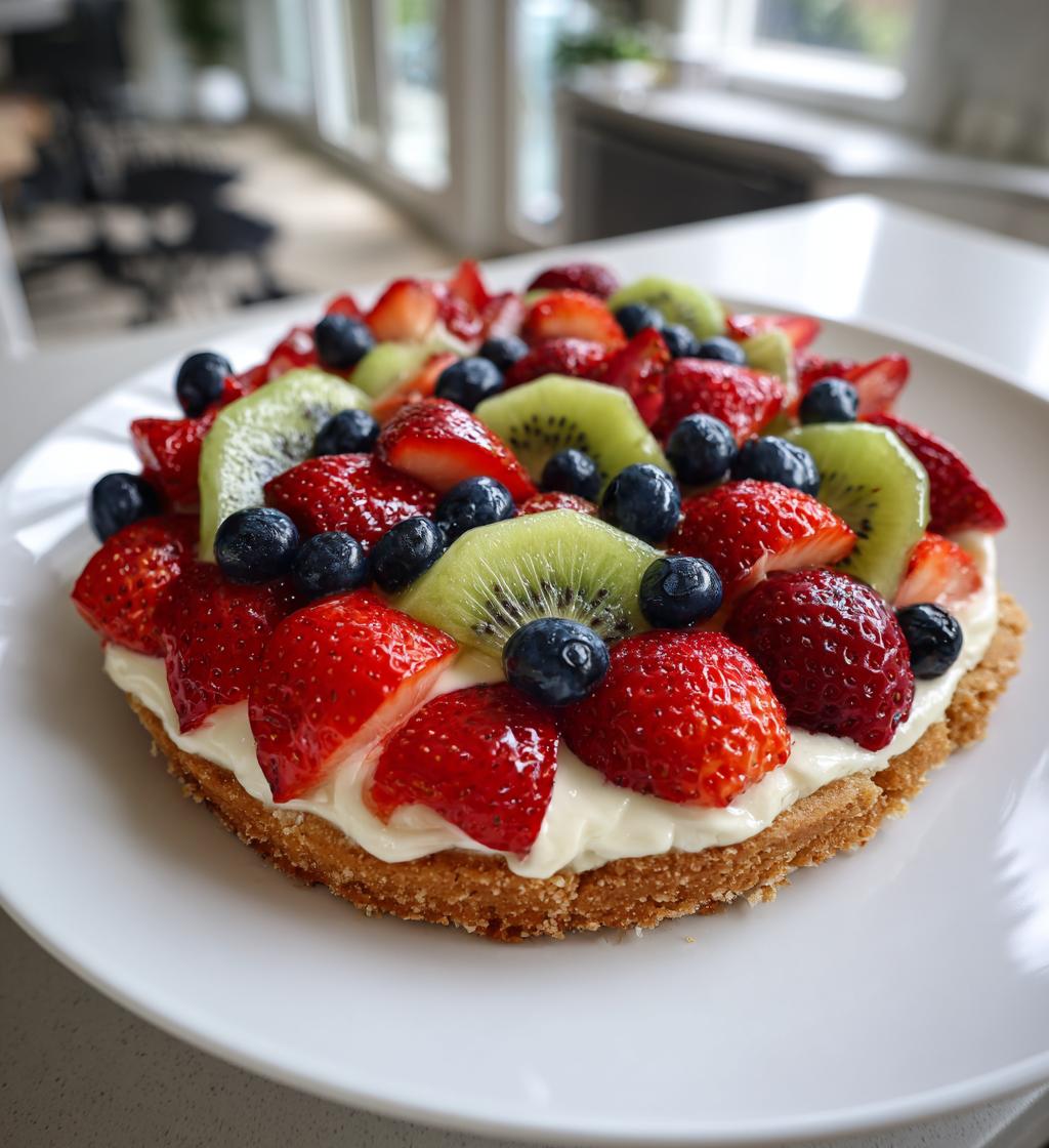 easter egg fruit pizzas - detail 1