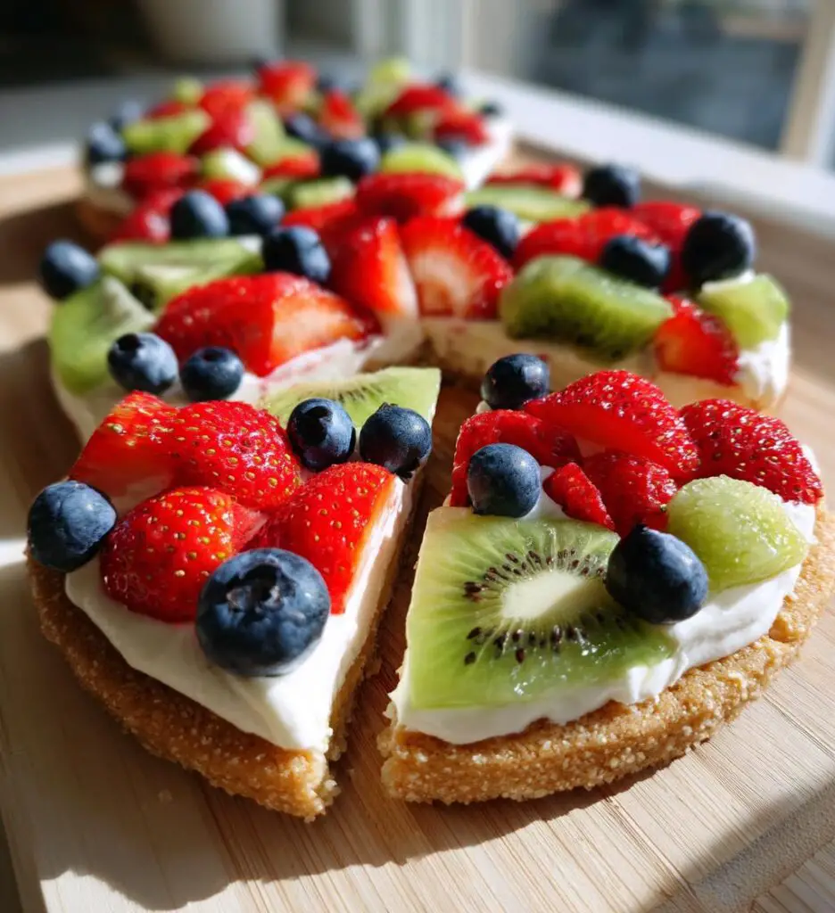 easter egg fruit pizzas