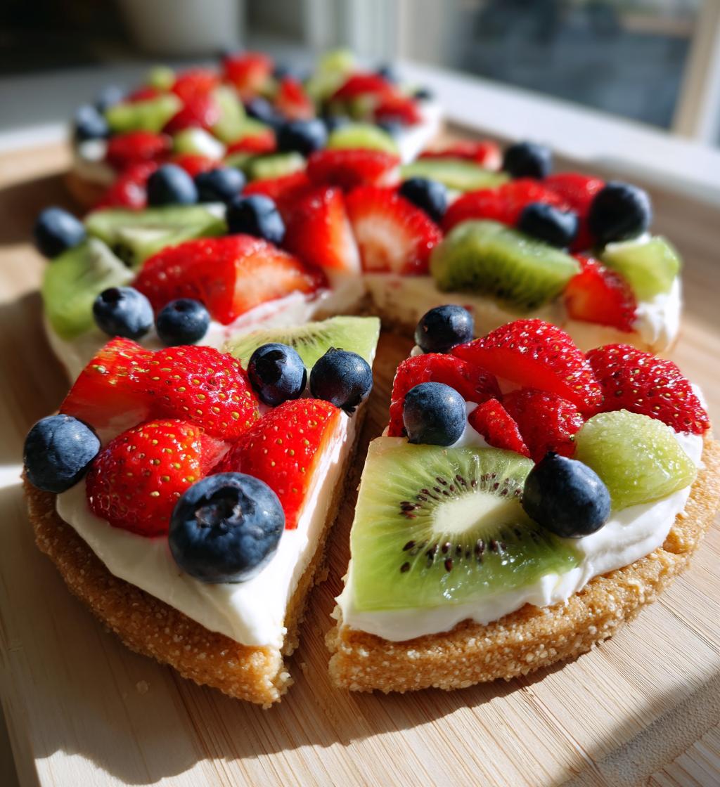 easter egg fruit pizzas
