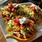 easy chicken tostadas