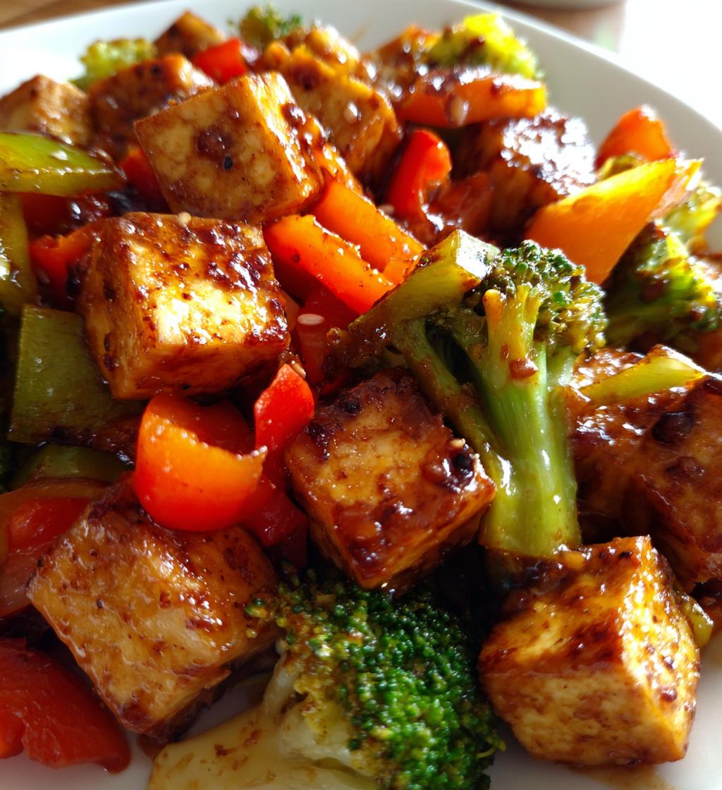 easy tofu stir fry with vegetables - detail 1