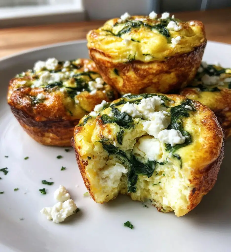 egg muffins with spinach and feta