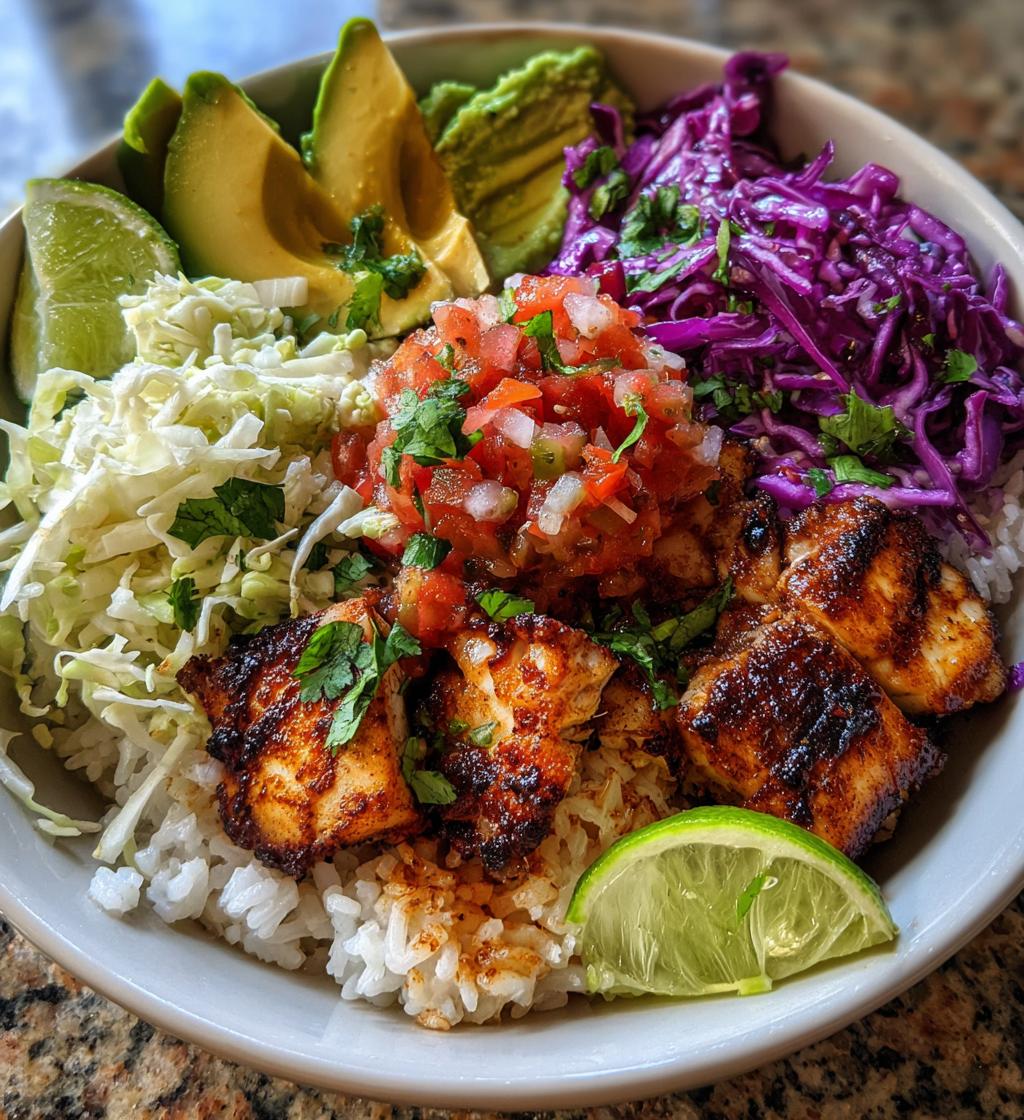 fish taco bowls - detail 1