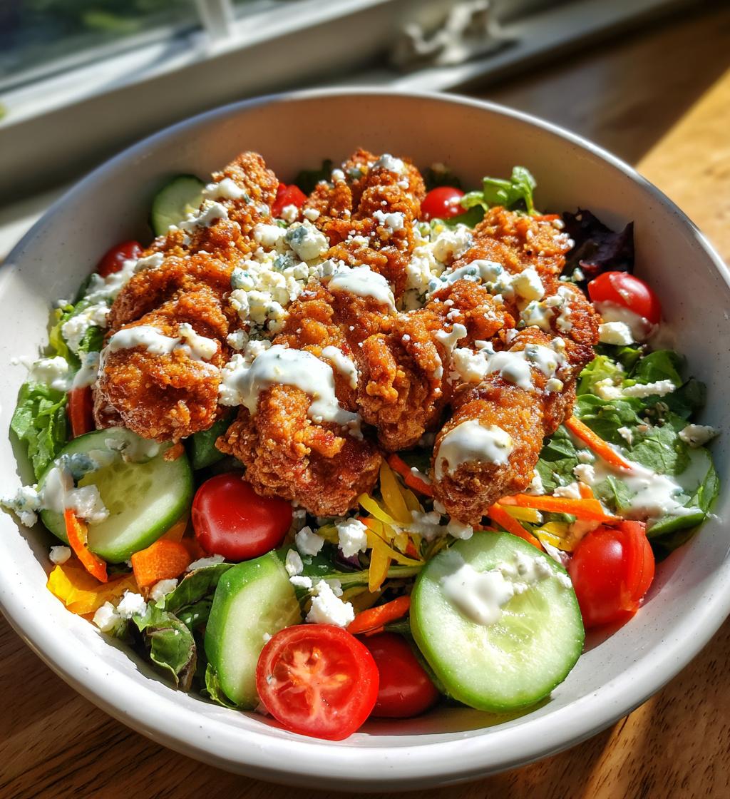 fried chicken salad - detail 1