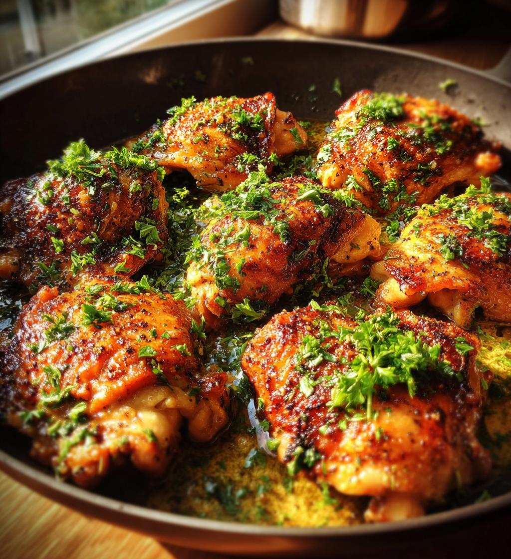 garlic butter chicken thighs recipe