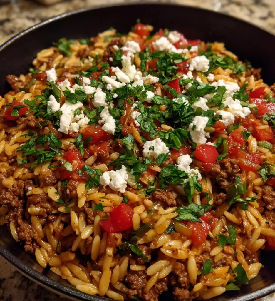 greek beef orzo pasta