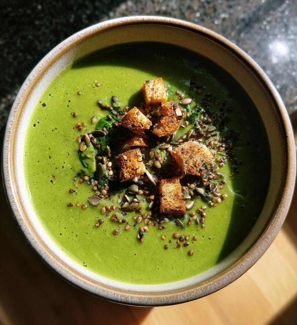 green detox soup - detail 1