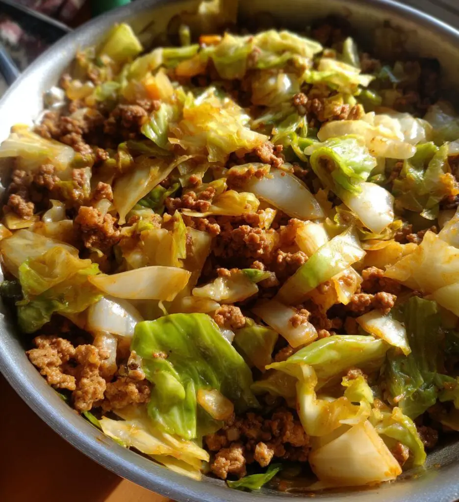 ground turkey cabbage skillet