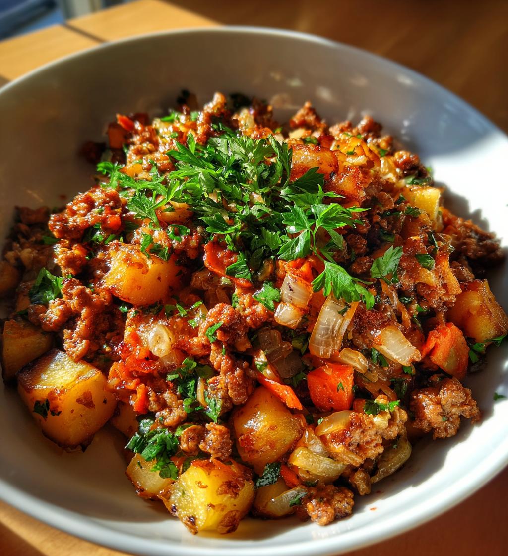 ground turkey with potatoes - detail 1