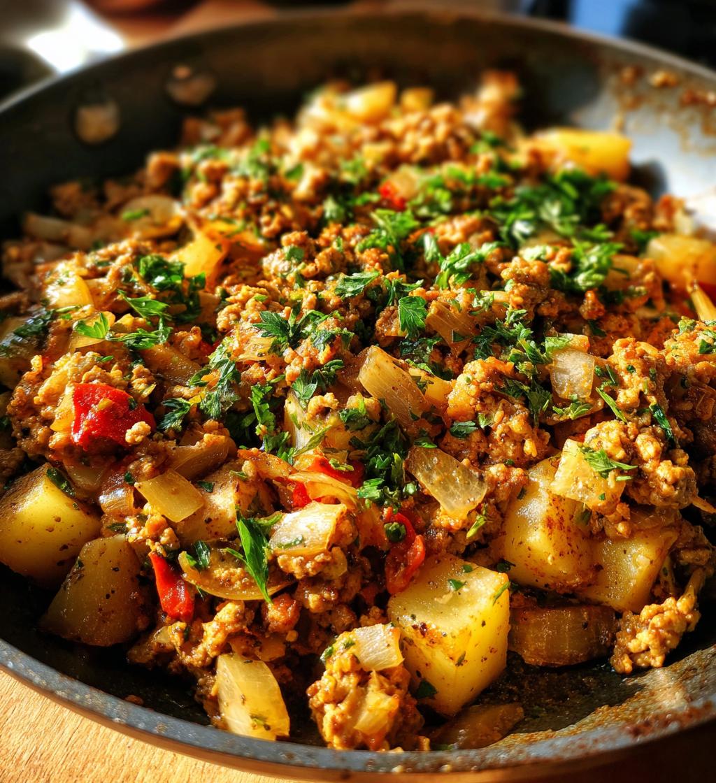 ground turkey with potatoes