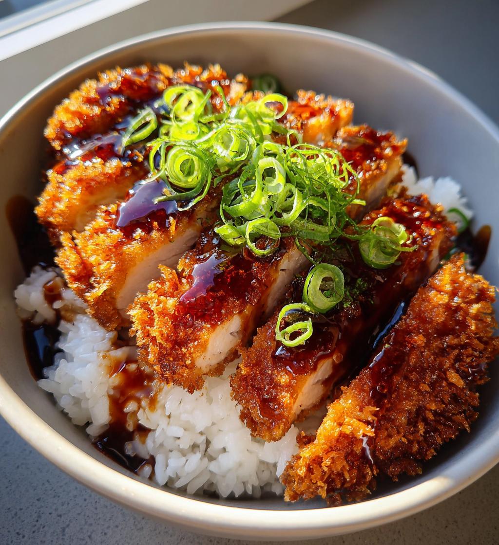 japanese katsu bowls with tonkatsu sauce - detail 1
