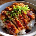 japanese katsu bowls with tonkatsu sauce
