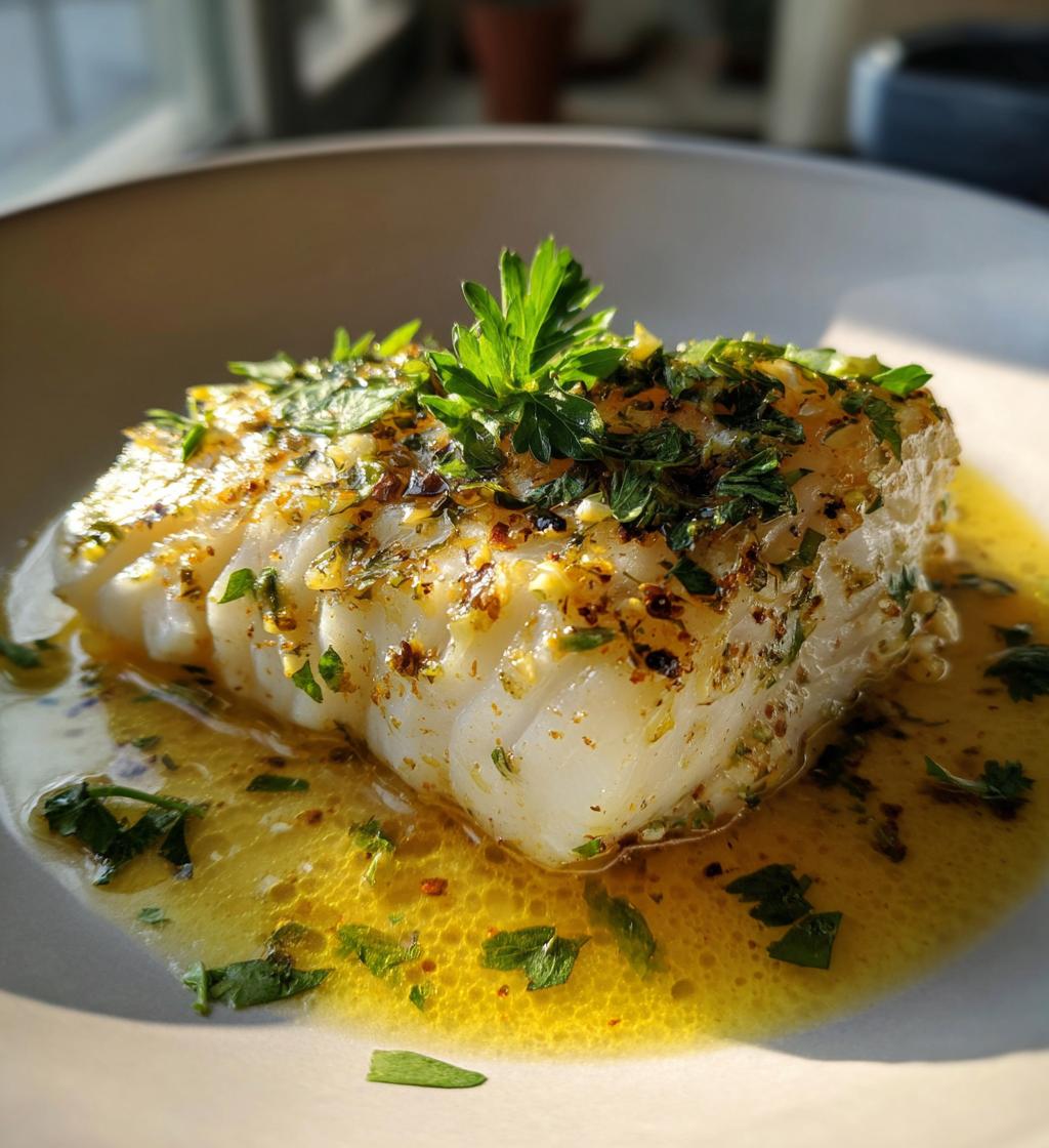 lemon butter baked cod - detail 1