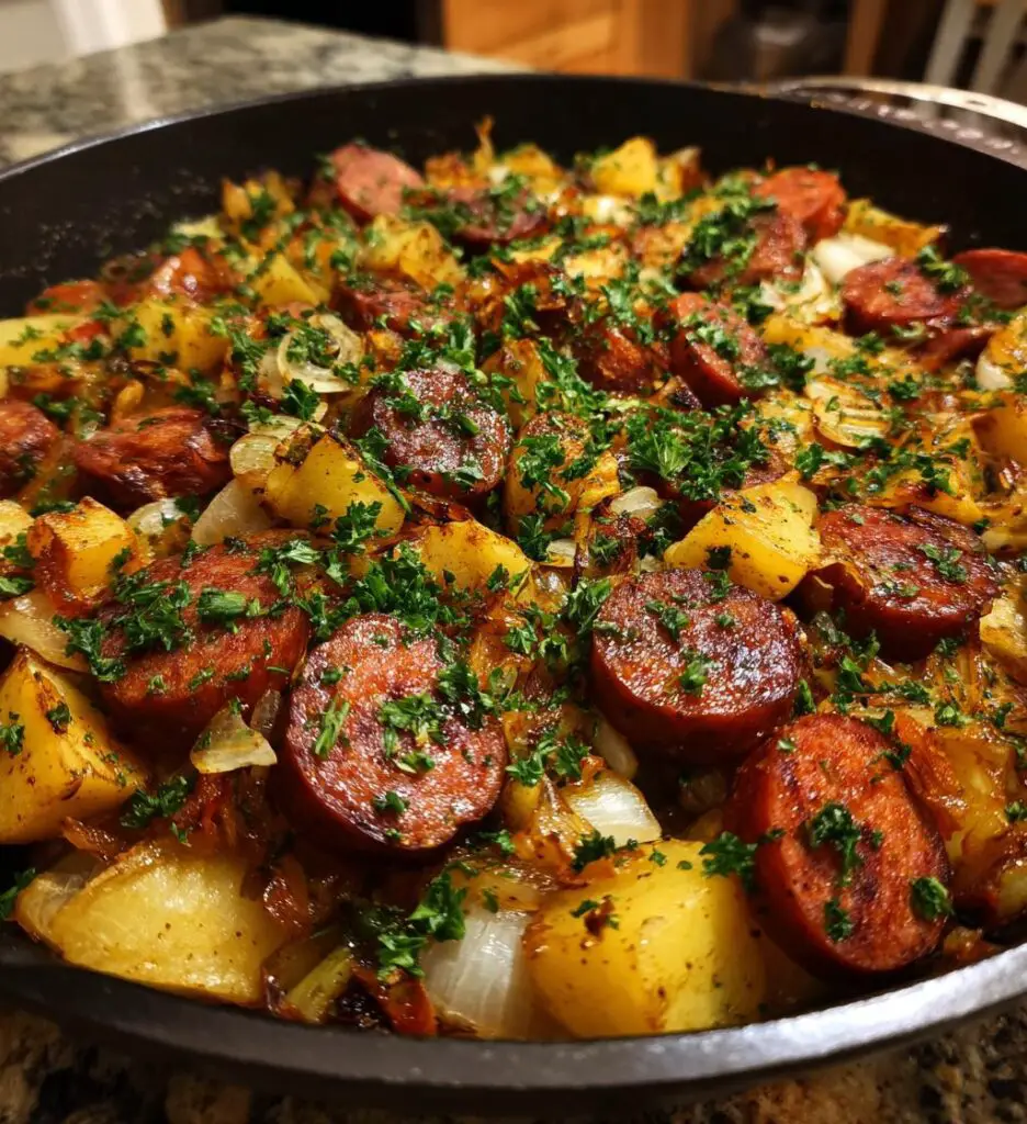 one pan kielbasa and potatoes