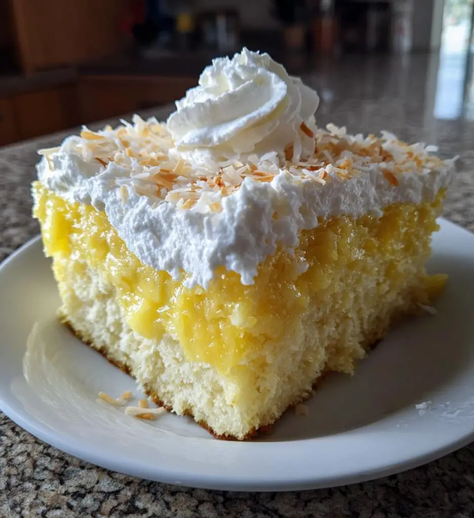 pina colada poke cake