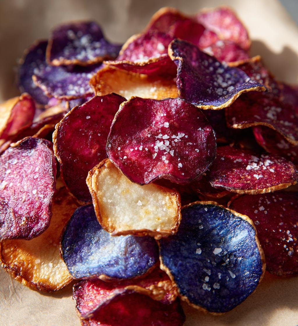red white and blue potato chips - detail 1