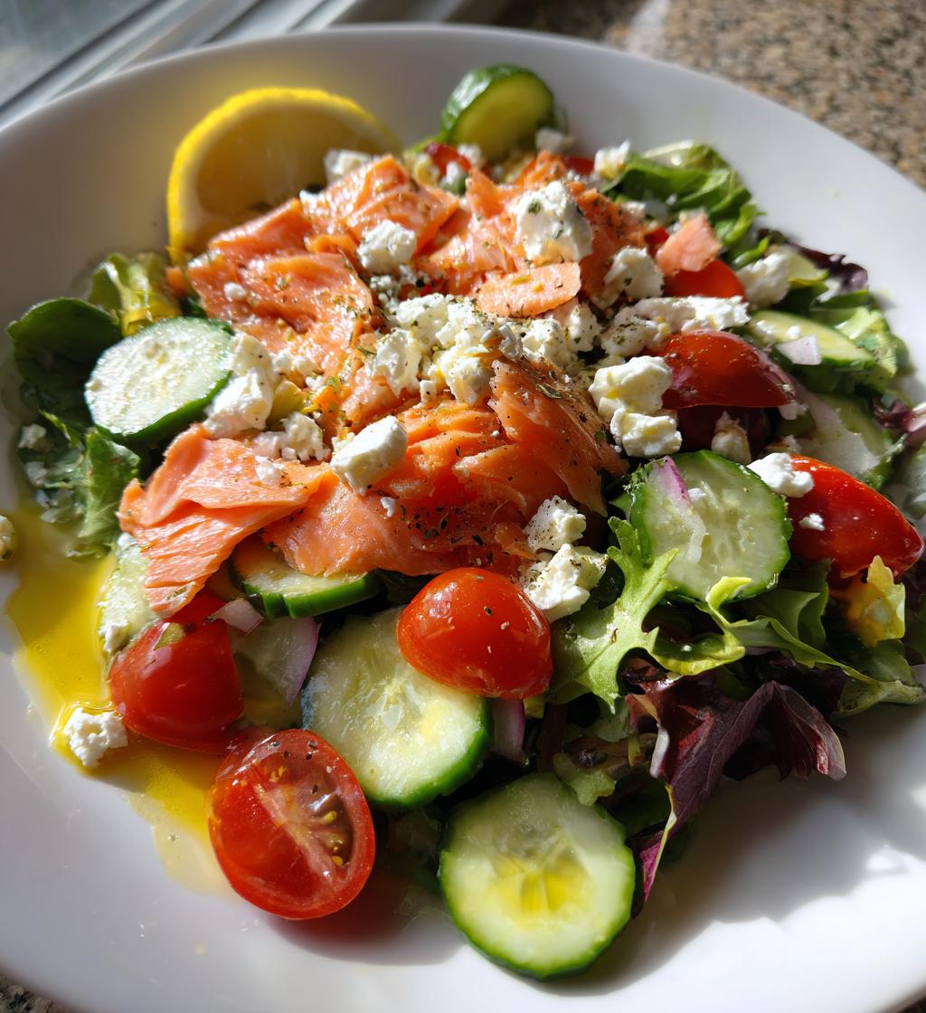 salmon salad - detail 1