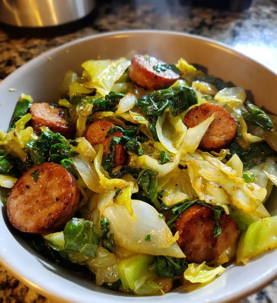 sausage and cabbage stir fry