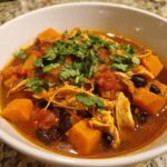 slow cooker chicken and sweet potato chili