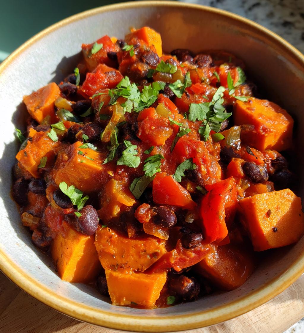 slow cooker sweet potato black bean chili