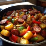 smoked sausage and potatoes skillet