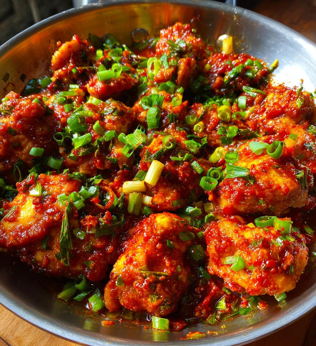 spicy gochujang chicken - detail 1
