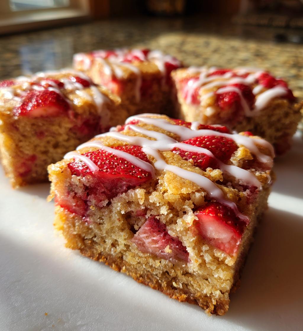strawberry lemon blondies