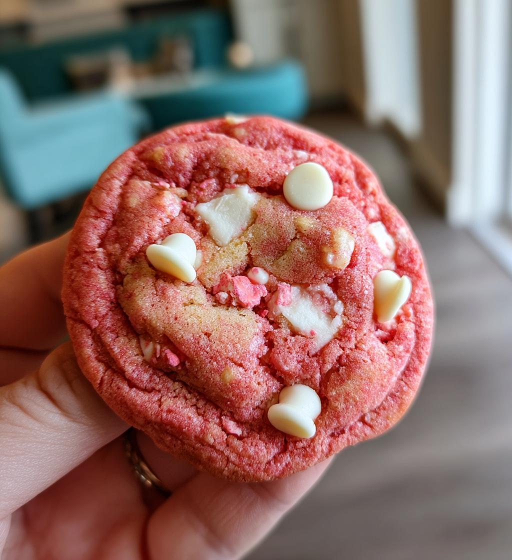 strawberry pudding cookies - detail 1