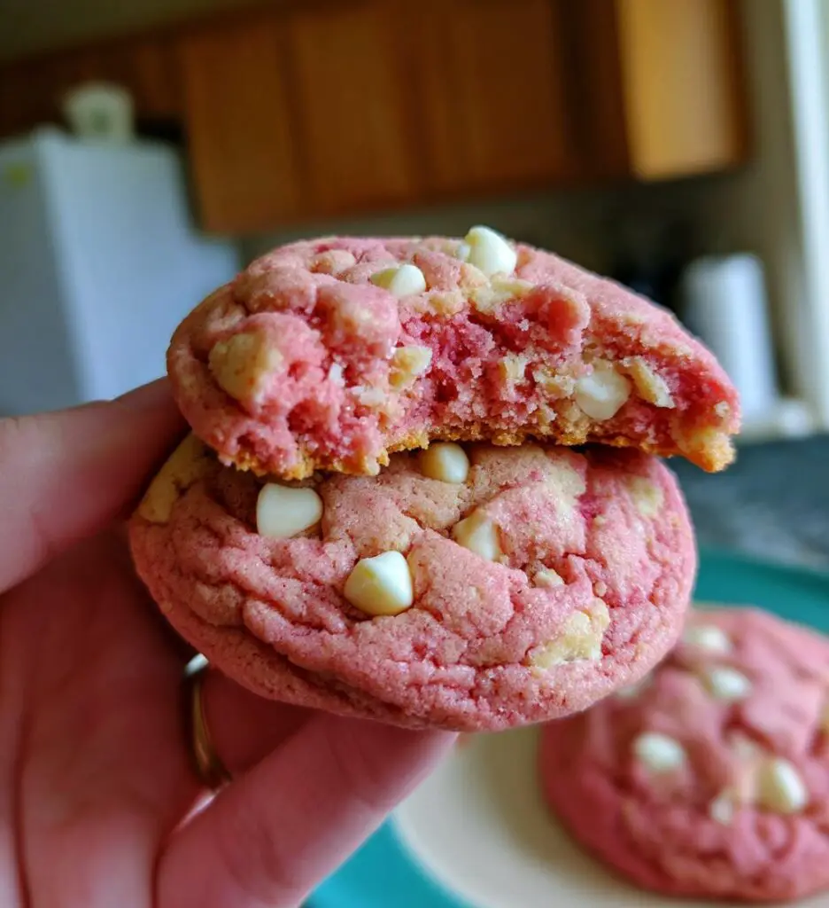 strawberry pudding cookies