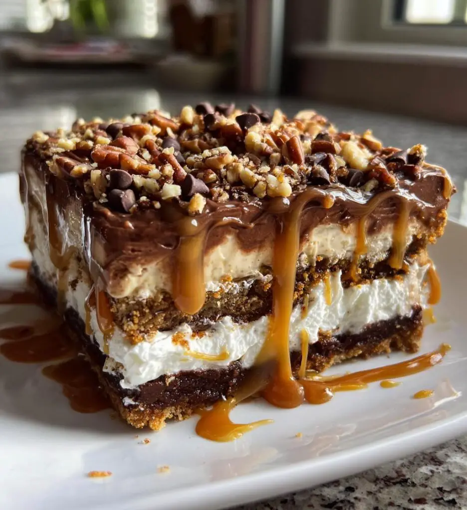 turtle lasagna dessert