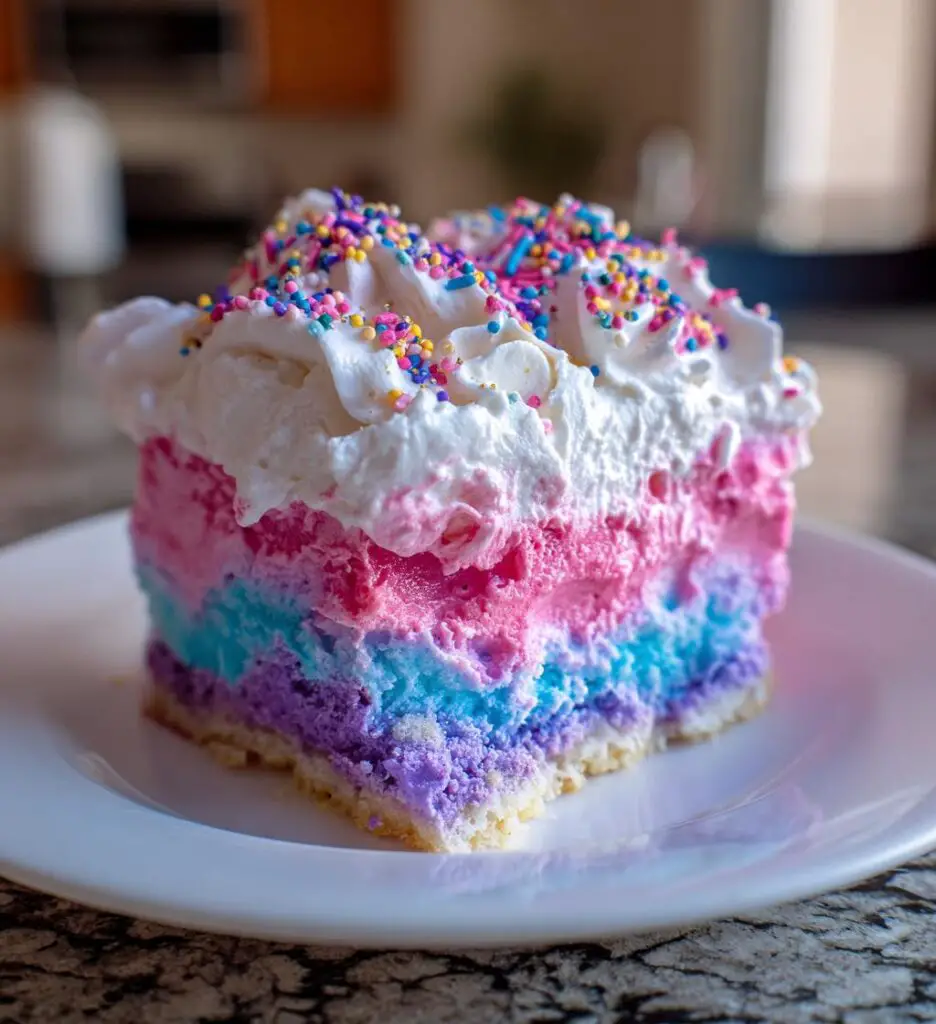 unicorn poke cake