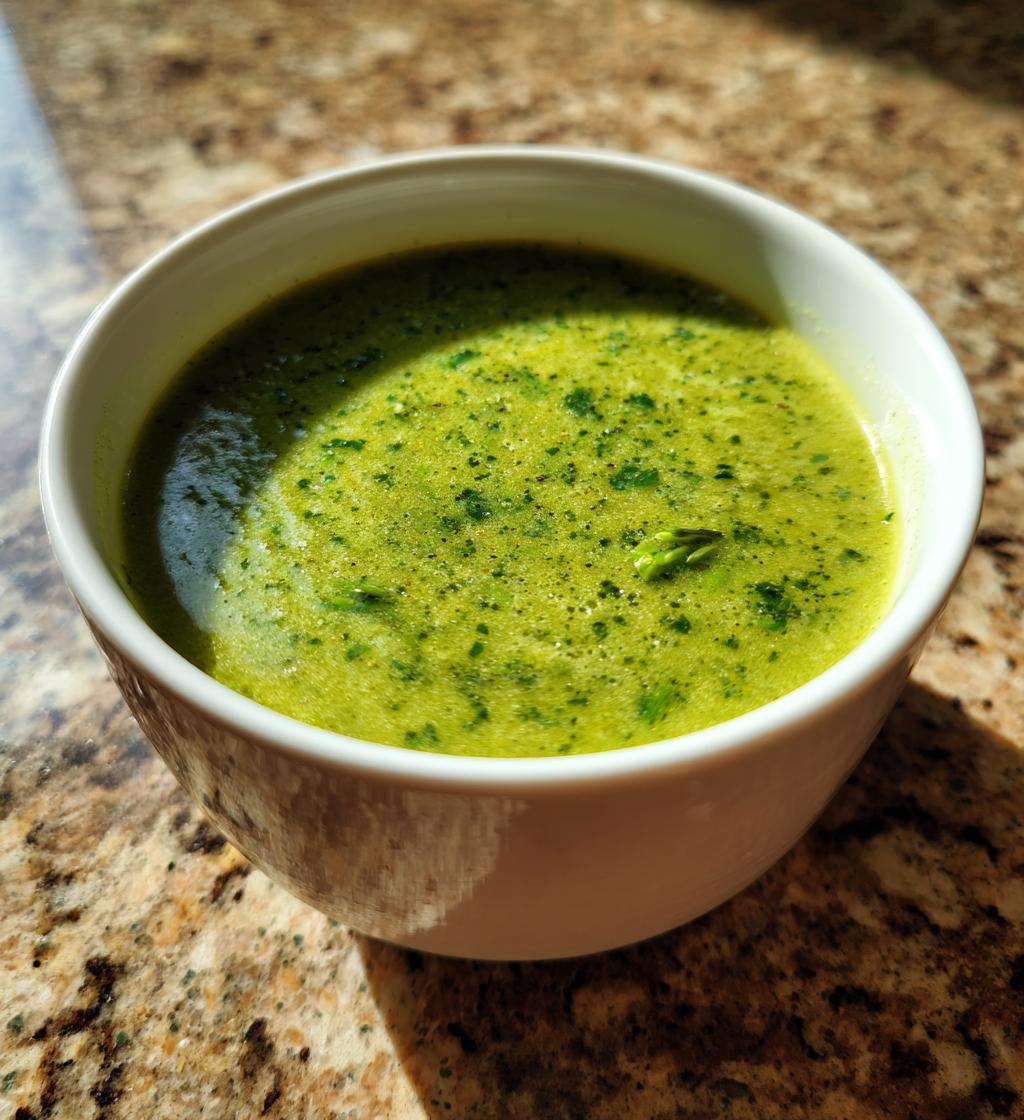 vegan asparagus soup - detail 1