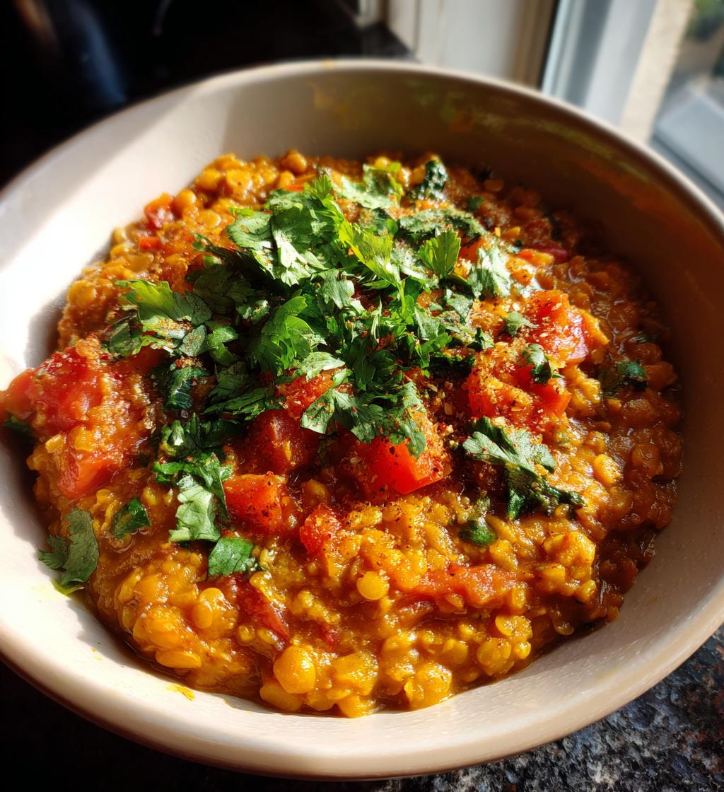 vegan red lentil curry