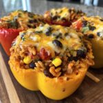vegetarian stuffed bell peppers with rice