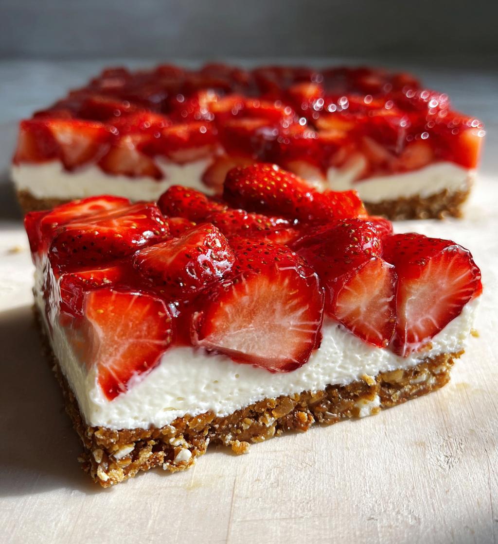 walking strawberry pretzel salad - detail 1